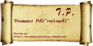 Thomasz Pénelopé névjegykártya